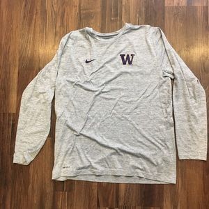 Nike University of Washington dri fit long sleeve